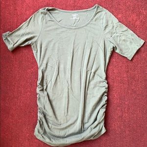 Green maternity shirt